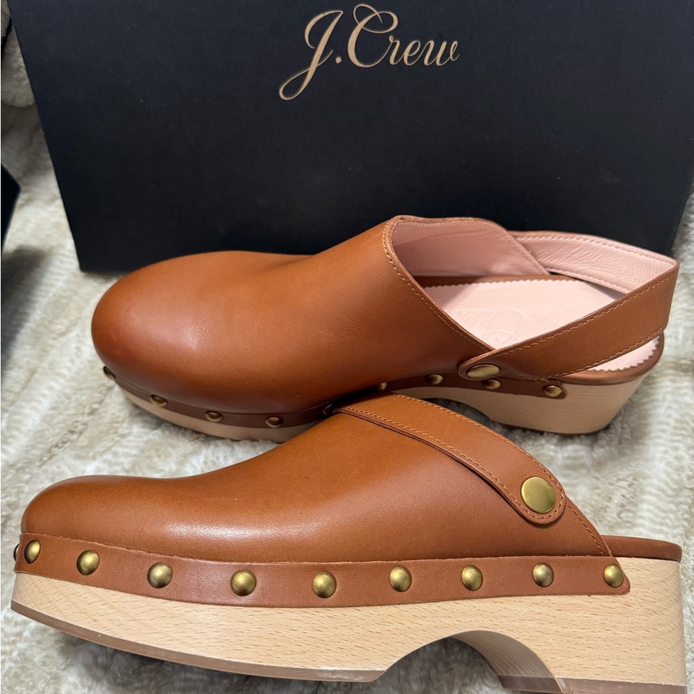 NEW J. Crew grace leather clogs. Size 7